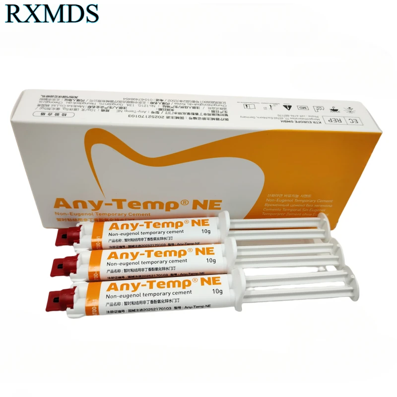 1PCS Dental Temporary Adhesive 10g/tube Non Eugenol Zinc Oxide Cement Dental Crown Adhesive Does Not Contain Eugenol