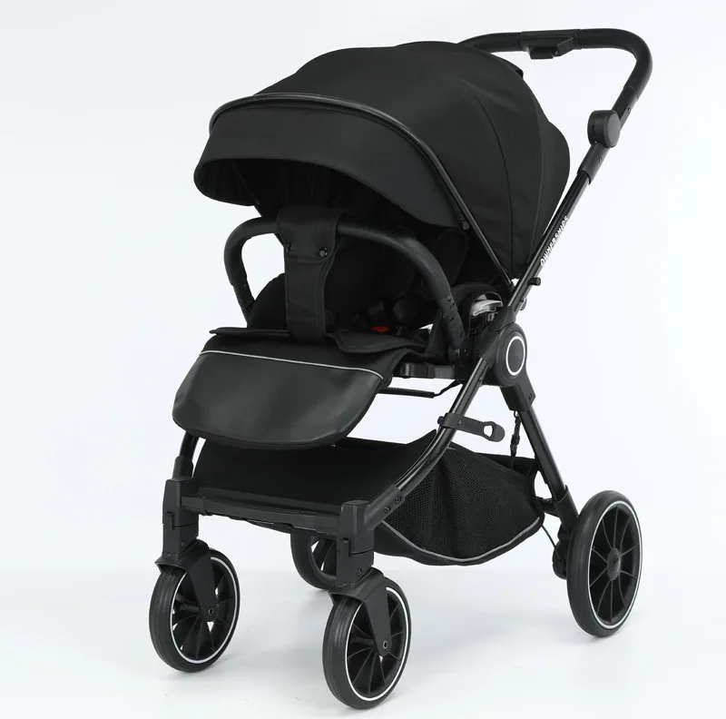 Light Baby Stroller Can Sit Lie Down One-click Folding Pushchair High Landscape Pram Shock-absorbing Newborn Carriage