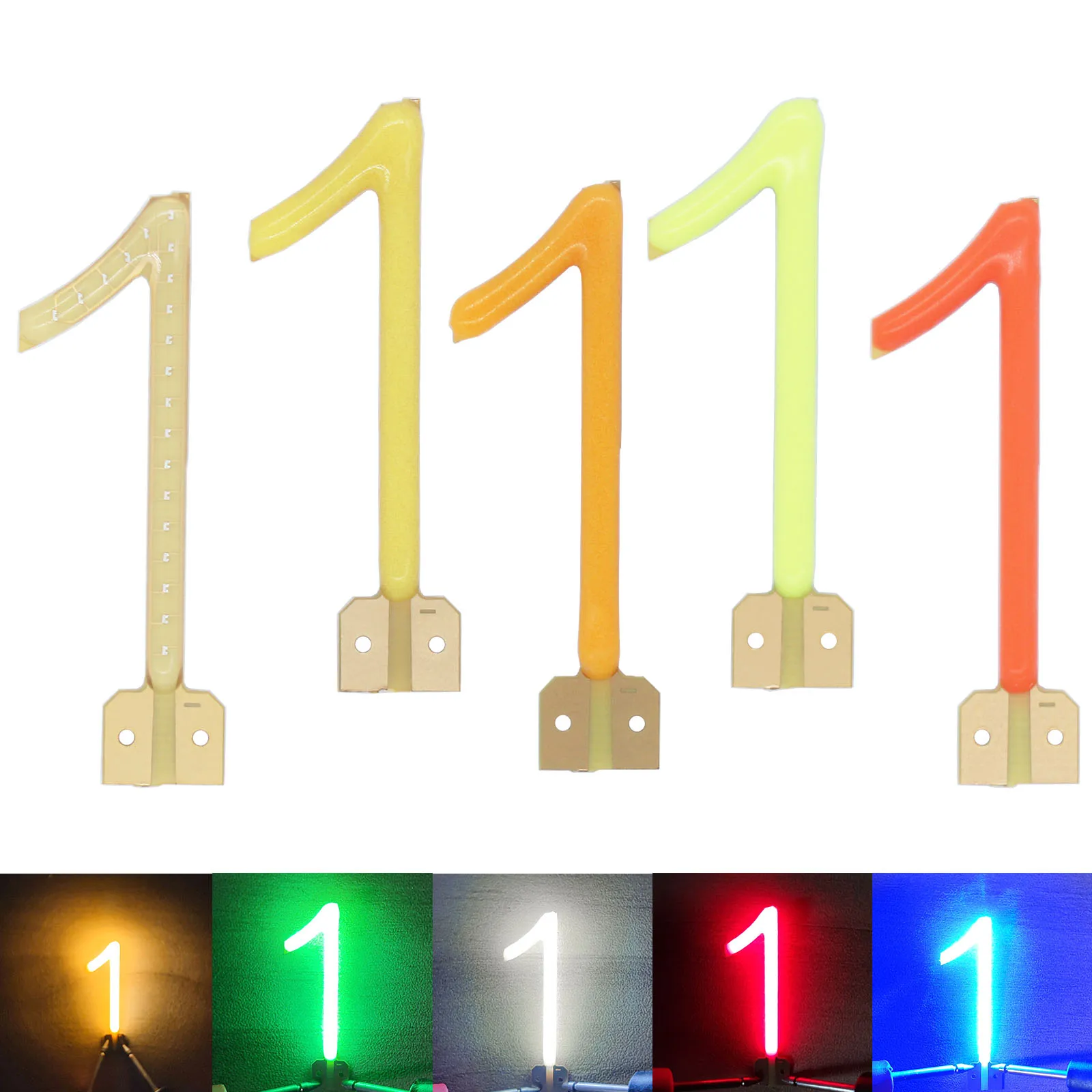 LED filamento digitale numero 1 DC 3V LED COB Edison lampadina candele rosso verde blu bianco diodi decorazione accessori di illuminazione fai da te