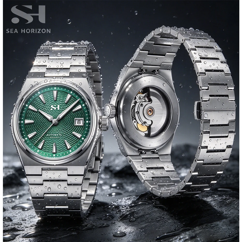 SH13 Men's Watch Automatic Movement Watch Stainless Steel Men Wristwatch 38MM Sapphire Crystal Dive PT5000 Mechanical Watches