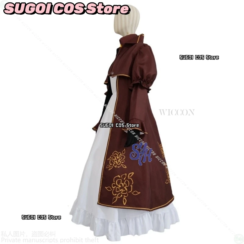 ชุดคอสเพลย์คาทีรีนจากอนิเมะเกม Limbus Company สไตล์วินเทจแบบพระราชวัง สีน้ำตาลหวานสไตล์โลลิต้า ชุดเดรสสีขาวสำหรับฮาโลวีน {SUGOI COS}