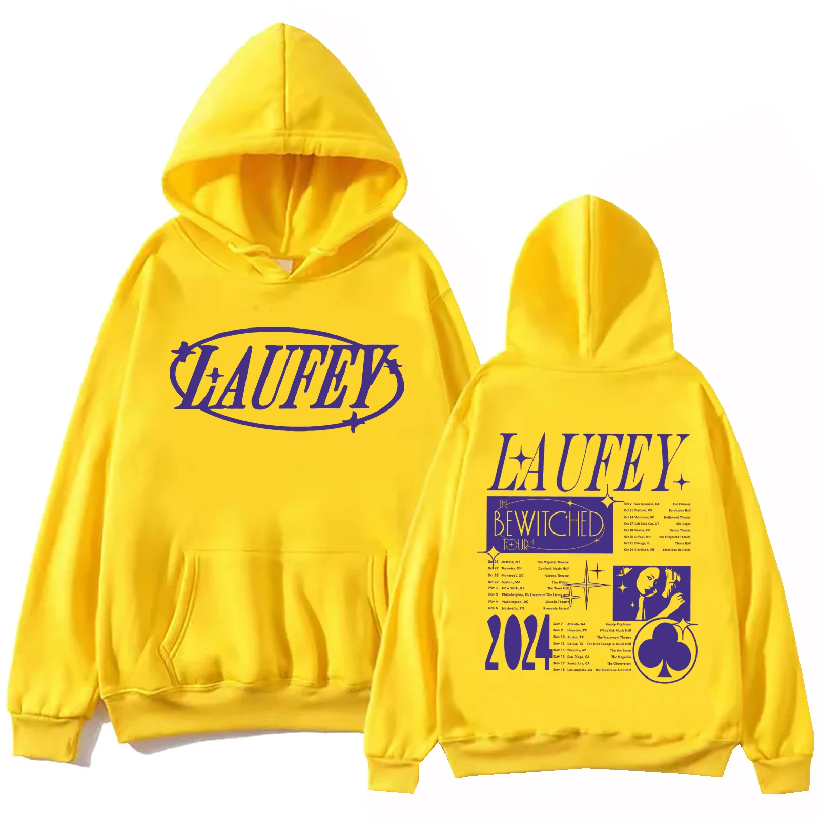 2024 Laufey Tour Hoodie Harajuku Hip Hop Hooded Pullover Man Woman Sweatshirt Autumn Winter Long Sleeves Casual Loose Streetwear