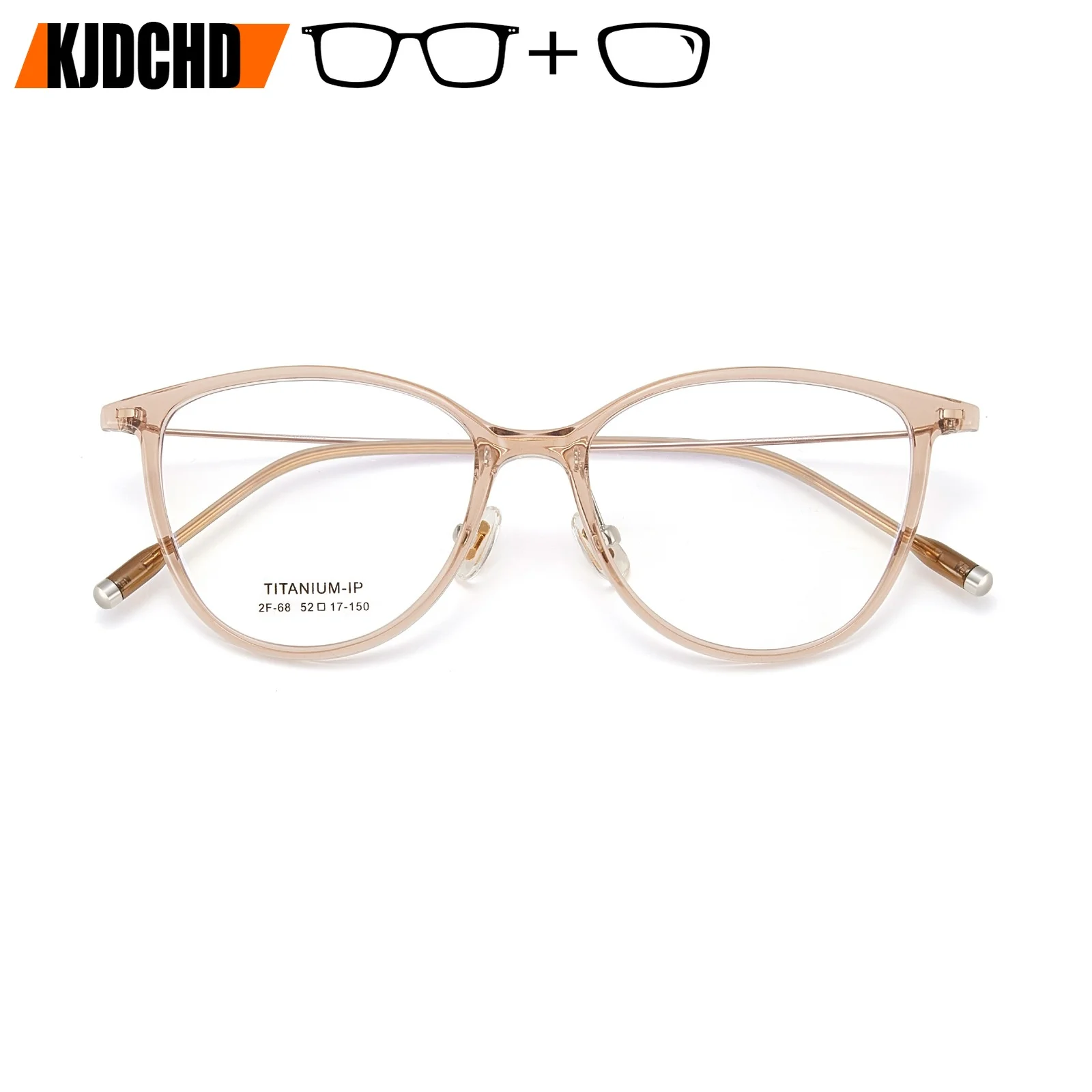 KJDCHD – lunettes optiques tendance pour femmes, style œil de chat, pour myopie, hypermétropie, multifocales progressives, en titane TR90