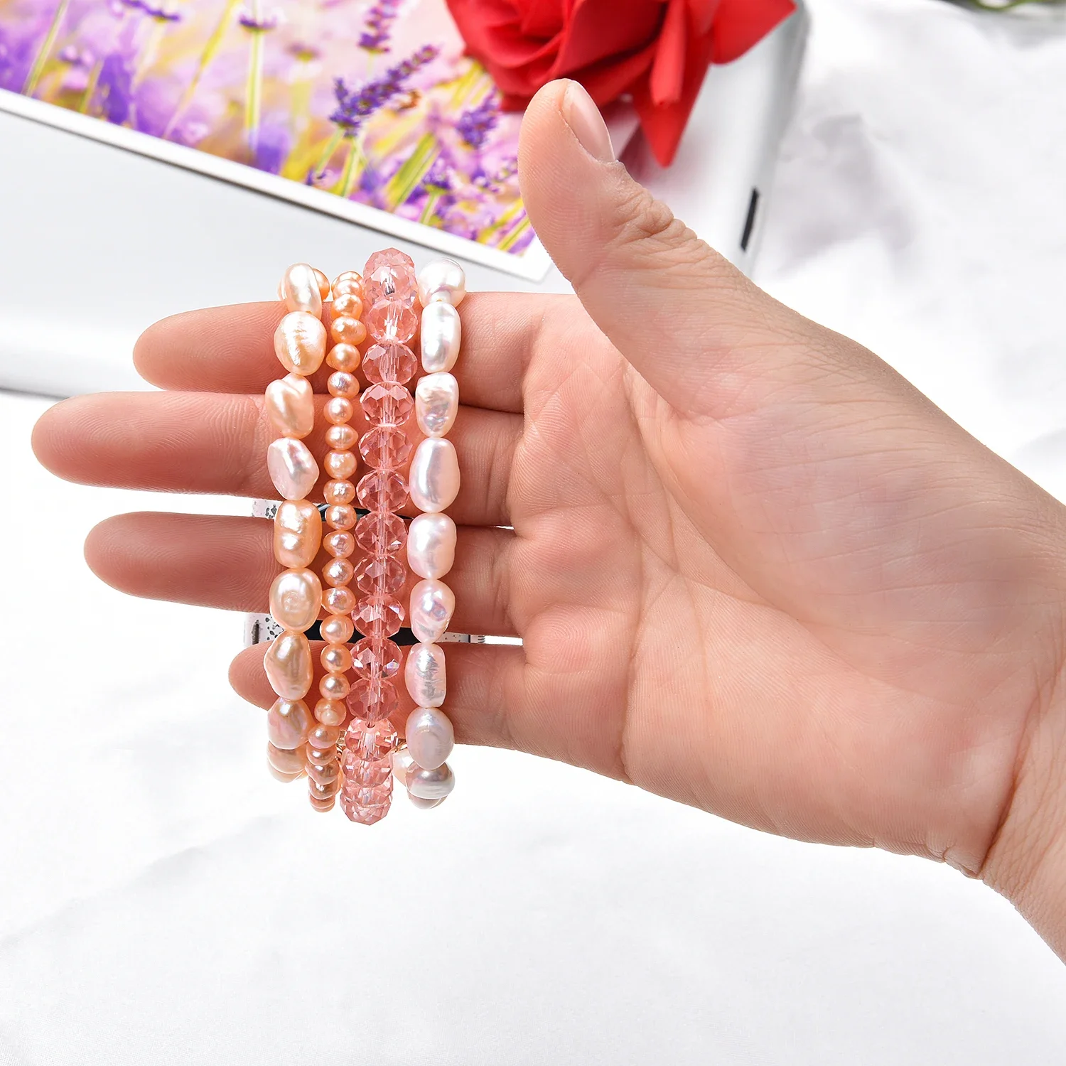 Jewelry Beaded Strap For Apple watch 10 9 8 7 46mm 45mm 41mm Elastic Bracelet Wristband iWatch 6 5 4 SE 44mm 40mm 3 42mm Correa
