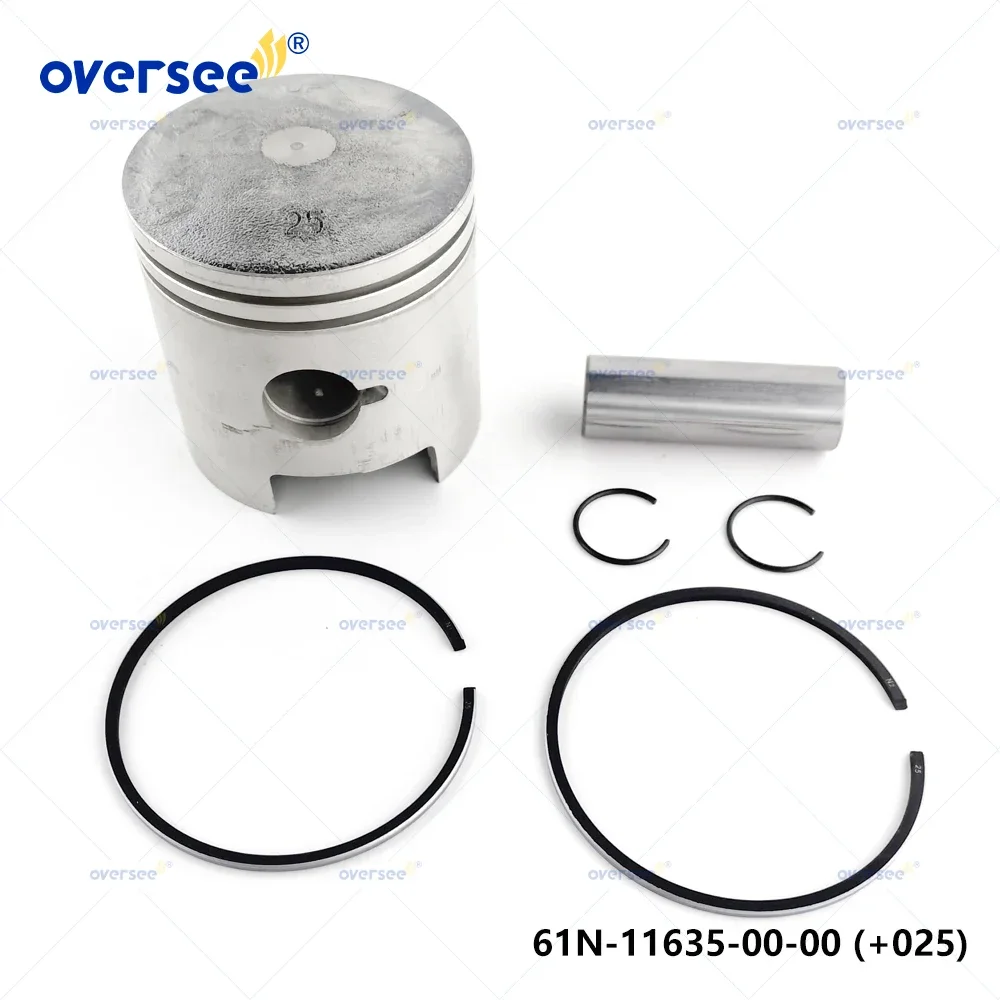 

Комплект поршней 61N-11635 +025 для лодочных моторов Yamaha Parsun 25HP 30HP, запчасти для подвесных лодочных моторов, аналог 61N-11635-00-00