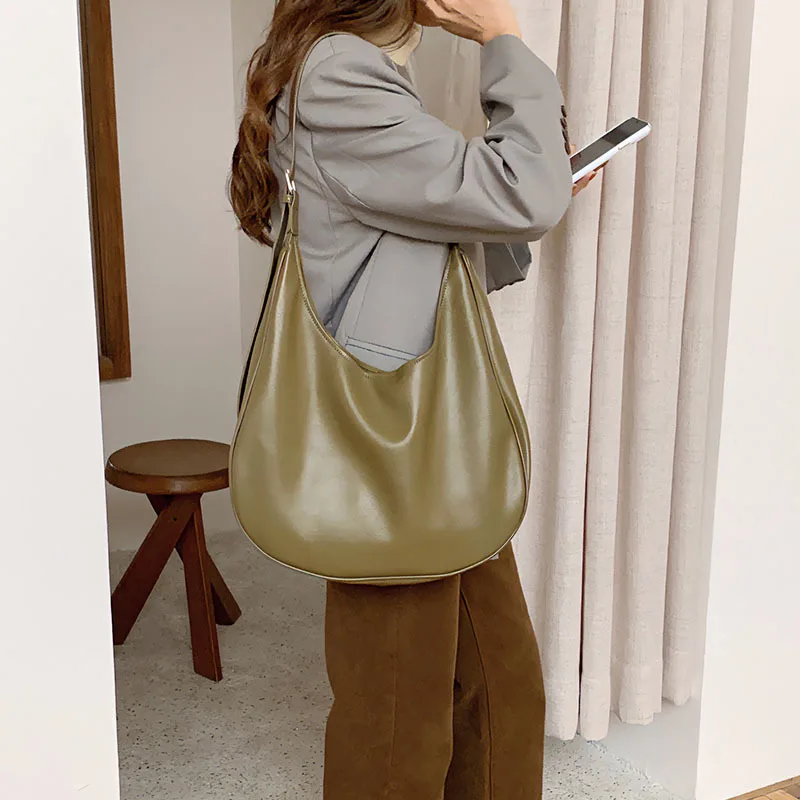 Casual Women Shoulder Bag PU Leather Composite Bags Solid Female Shopping Totes Crossbody Bag for Women