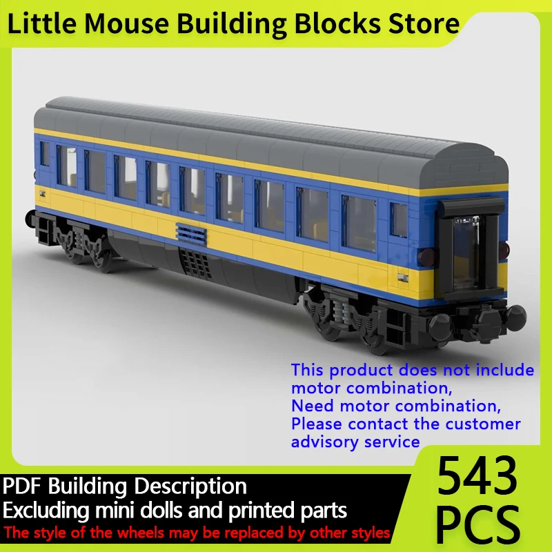 

City Car Model MOC Building Bricks Netherland 2nd Class PAX Wagon Modular Technology Gifts Holiday Assemble Children Toys Suit