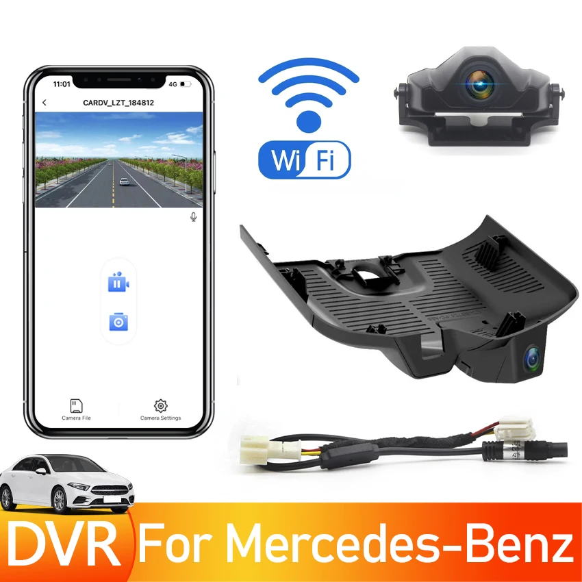 

Plug and play Car DVR Wifi Video Recorder Dash Cam Camera For Mercedes-Benz EQS EQS450 EQS580 4MATIC 2022 2023,Car Accessories