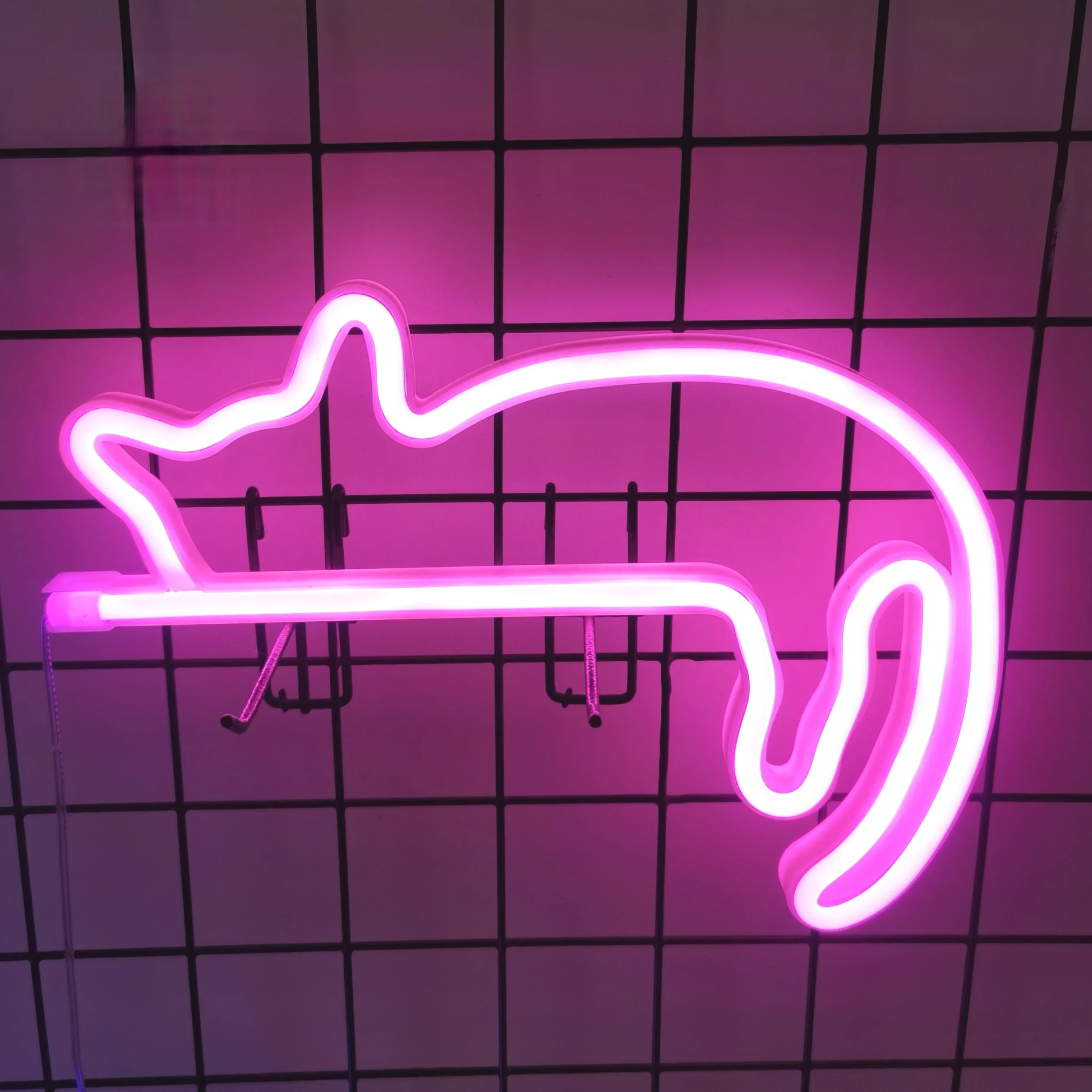 Cute cat neon light, LED wall decoration, suitable for girls, bedrooms, living rooms, family gatherings, birthday gifts