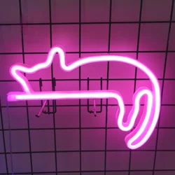 Cute cat neon light, LED wall decoration, suitable for girls, bedrooms, living rooms, family gatherings, birthday gifts