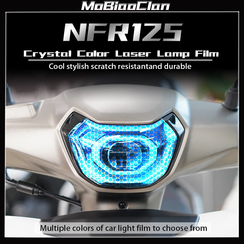 

For HAOJUE NFR125 headlight and taillight scratch resistant modified color honeycomb laser film Motorcycle Modification