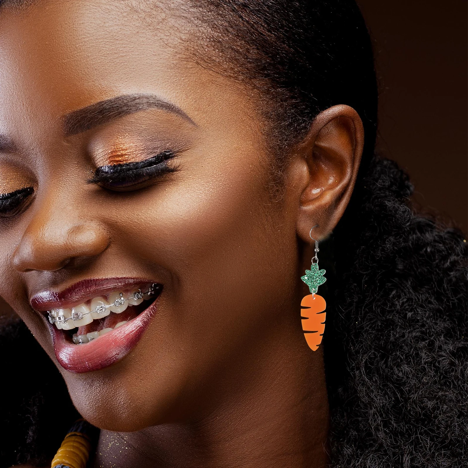 

Acrylic Rabbit Carrot Earrings Fashion Party Accessories Premium Material Creative Women Ear Pendants Stylish Jewelry Popular