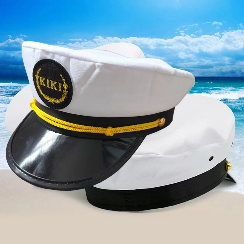 Gorro De Capitán Y Marinero Ajustable Para Adultos - Accesorio De Disfraz Para Carnaval, Fiestas Temáticas Y Cosplay Marítimo