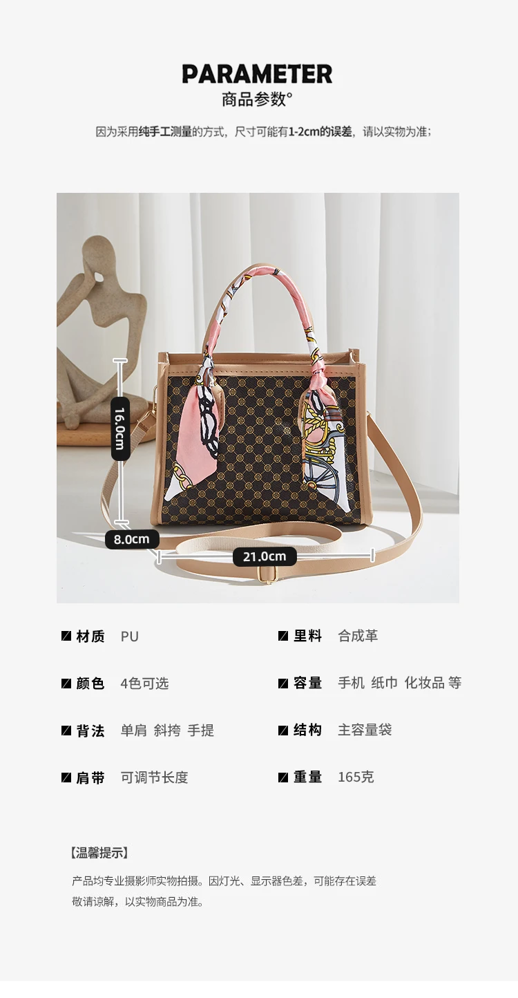 PU-Leder Casual Crossbody-Taschen für Damen Luxus Designer Handtasche Große Kapazität Reise-Schultertasche Sac – Detail 7