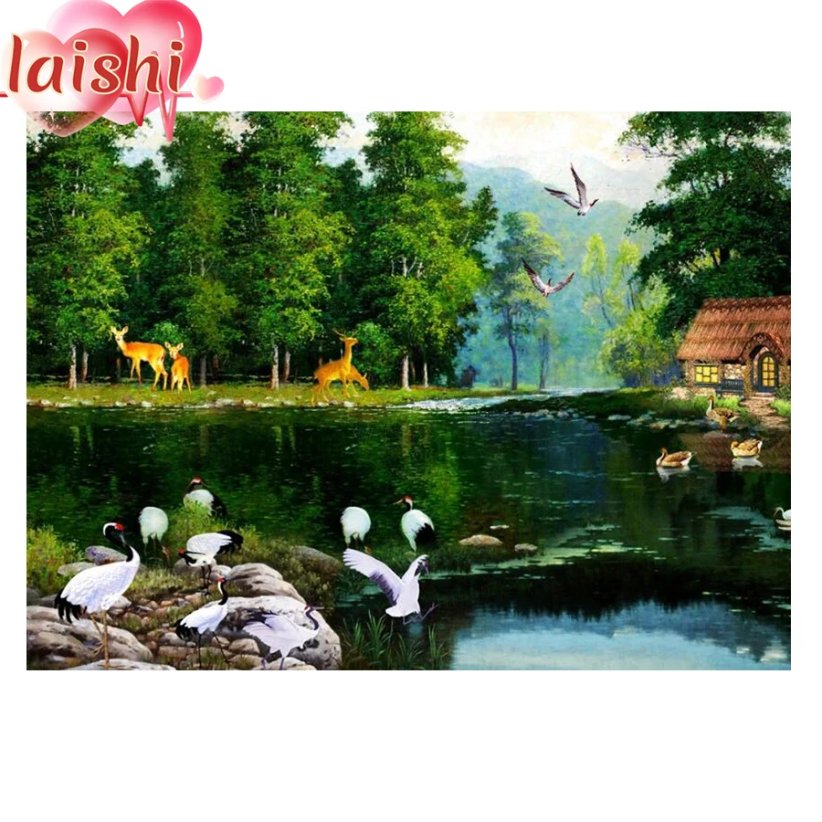 

5D DIY Diamond Painting Nature landscape painting full round drill Cross Stitch Diamond Embroidery New Handicrafts Home Decor