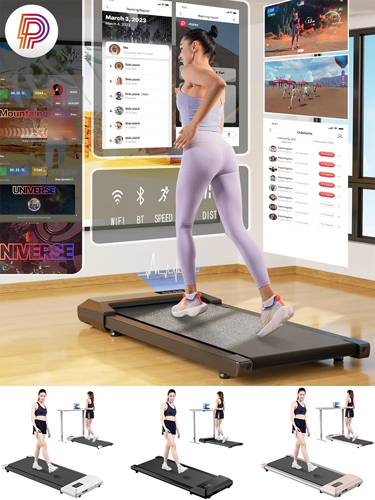 300lbs Loopband voor Thuis 2.5HP Loopbanden Wandelpad LCD Digitale Data Display 2in1 Wandelen Hardlopen Fitness Oefening Machine - afbeelding 2