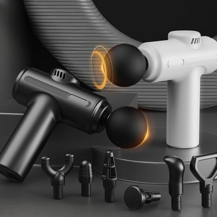 

Electric Deep Tissue Massage Gun with 8 Interchangeable Heads for Arms Back Legs & Full Body, Portable Device for Sport