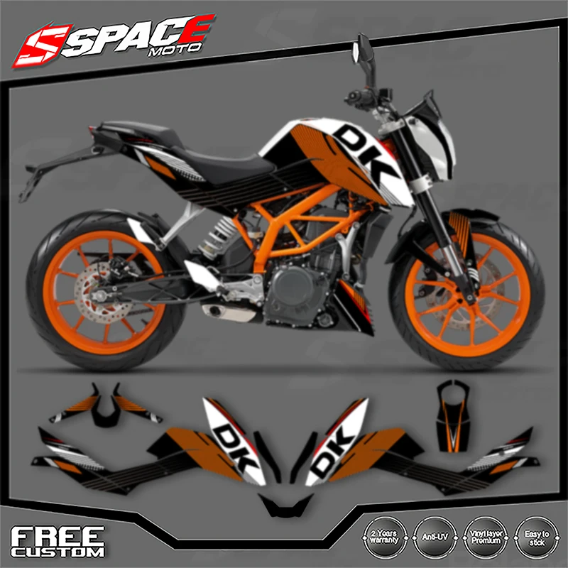 

SPACE Custom Motorcycle Graphics For KTM 2011 2012 2013 2014 2015 2016 DUKE125 200 390 Decal Stickers Kits 004