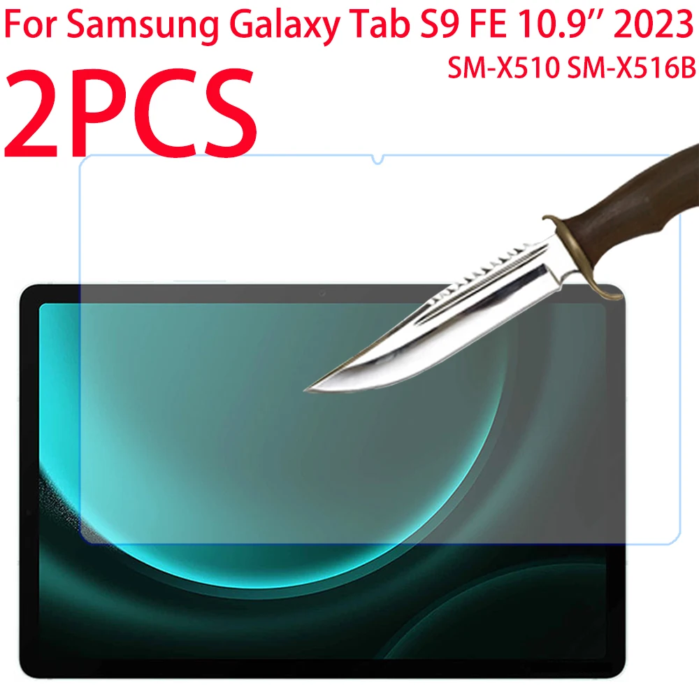 2PCS For Samsung Galaxy Tab S9 FE 10.9 inch 2023 Tempered Glass Screen Protector Protective Film SM-X510 SM-X516B X510 X516B