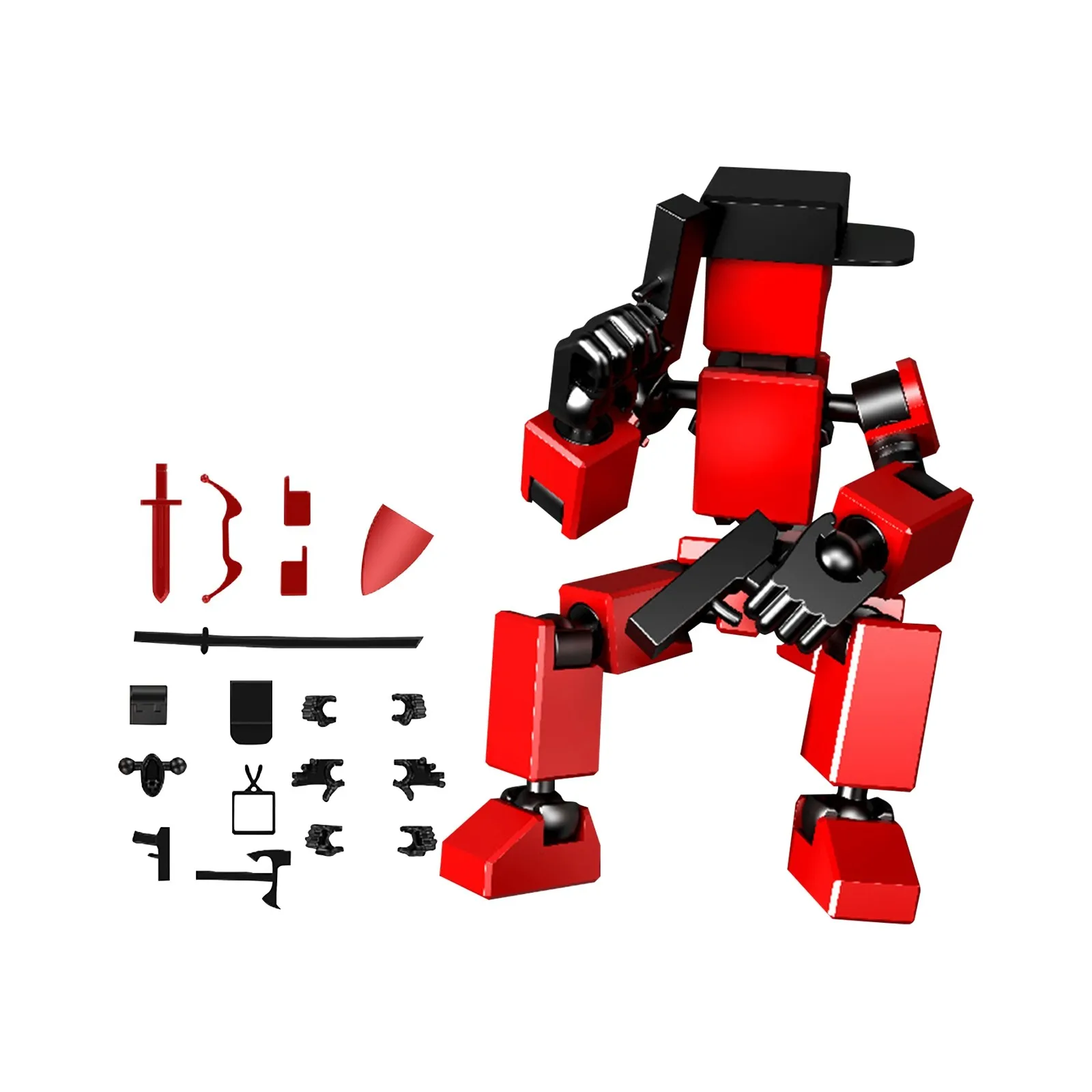 13 Action Figures Toys with Multiple Accessories Mini Action Figure Dummy Robot Assembly Completed Home Desk Decoration