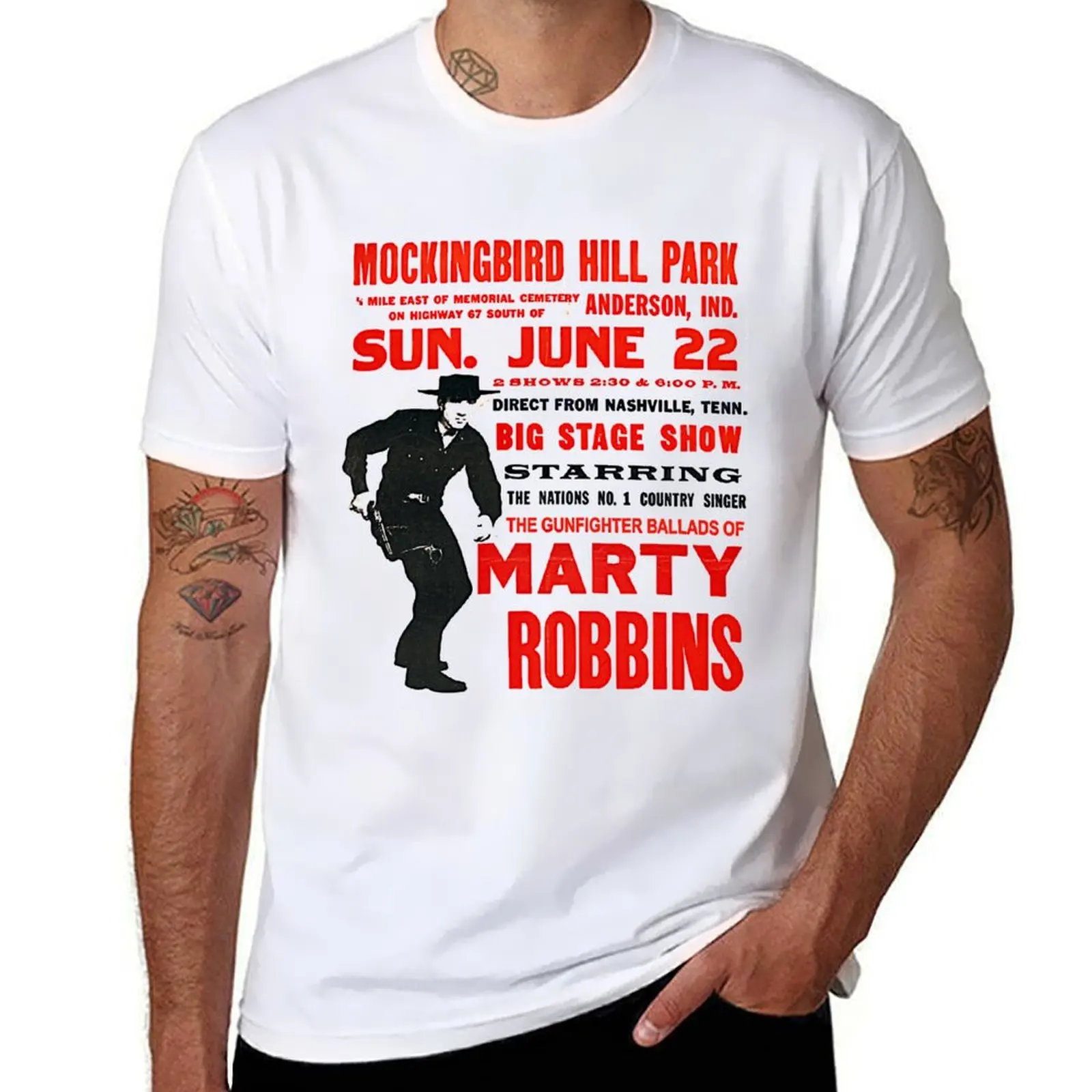 

Marty Robbins Concert Poster T-Shirt T-Shirt T-Shirt t shirts for man cotton man t shirts for men casual