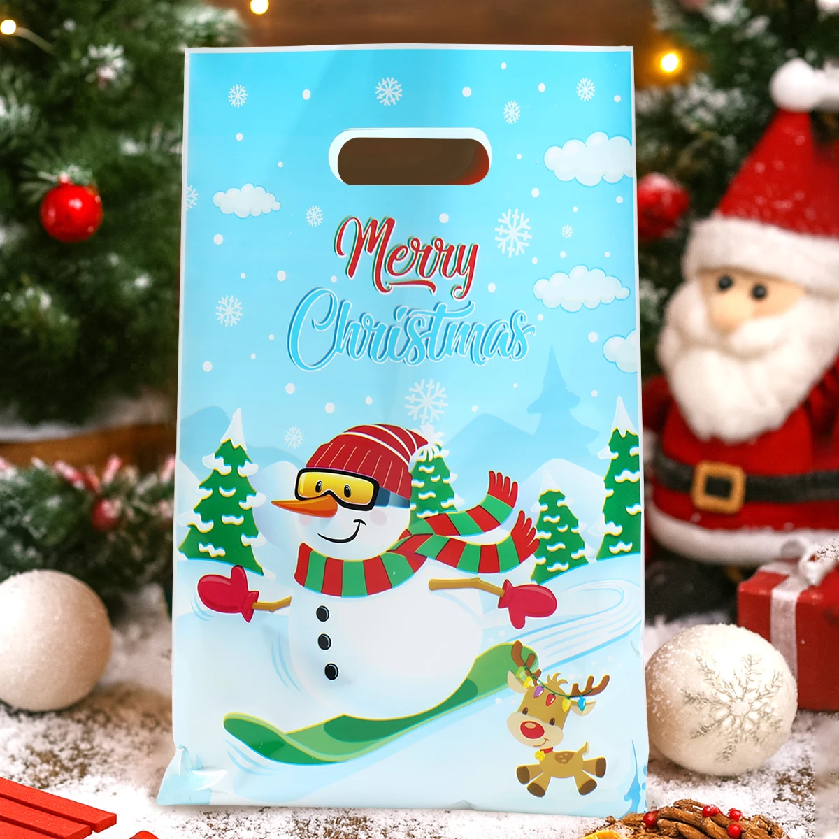 أكياس هدايا عيد الميلاد عيد ميلاد سعيد زينة للمنزل 2025 نافيداد ناتال عيد الميلاد زخرفة الحلوى كوكي أكياس يدوية السنة الجديدة 2026 #6