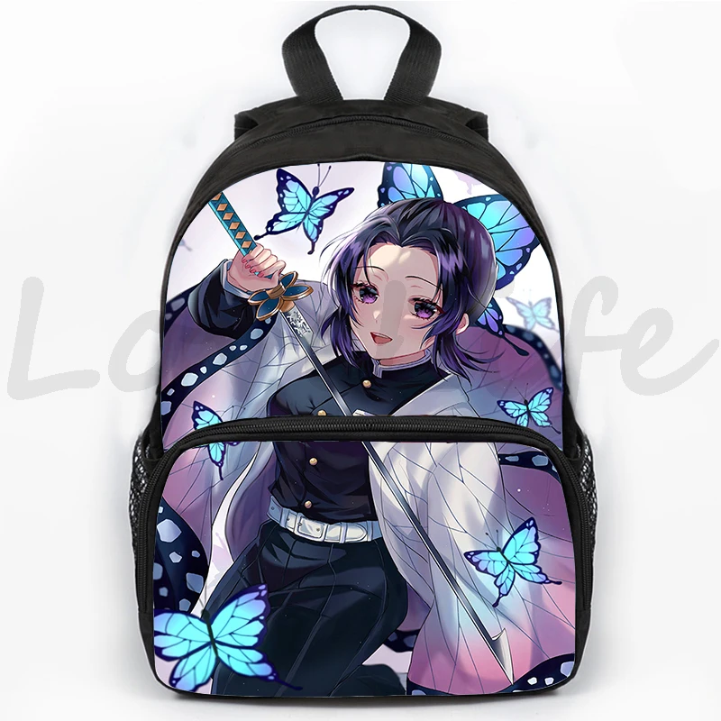 Kawaii Anime Demon Slayer Shinobu Kocho Backpacks Hight Quality School Bags Girls Boys Kimetsu No Yaiba Backpack Kids Bookbags