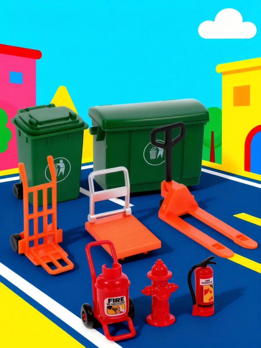 1Set Traffic Simulation Spray Extinguisher Educational Role Pretend Play Firefighter Accessories for Motor Skill