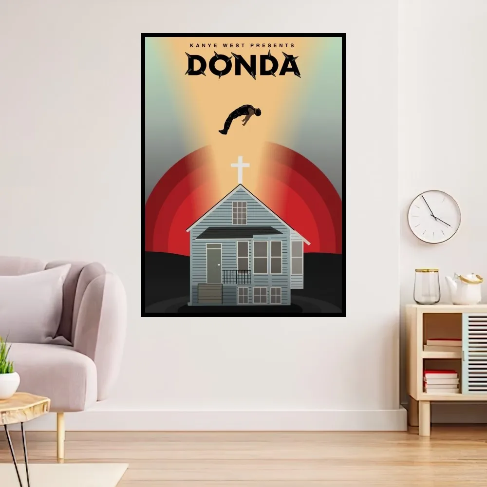 Rapper Kanye West Donda Poster Prints Wall Painting Bedroom Living Room Decoration Office Small