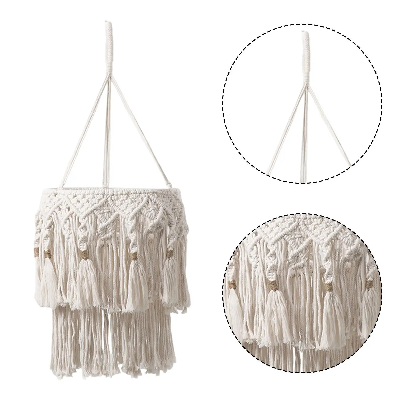 غطاء مصباح زينة بوهيمية ملحقات متعددة الوظائف غطاء خفيف للمقهى وغرفة المعيشة والمطبخ والمطعم بجانب السرير