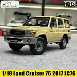 ほぼ本物のトヨタランドクルーザー1/18 lc76,SUVモデル,2017,友人と家族へのギフト,コレクション