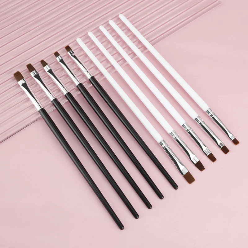

Nail Art Flat Gel Pen Set 5Set of Black Rod Phototherapy Brush French Pen