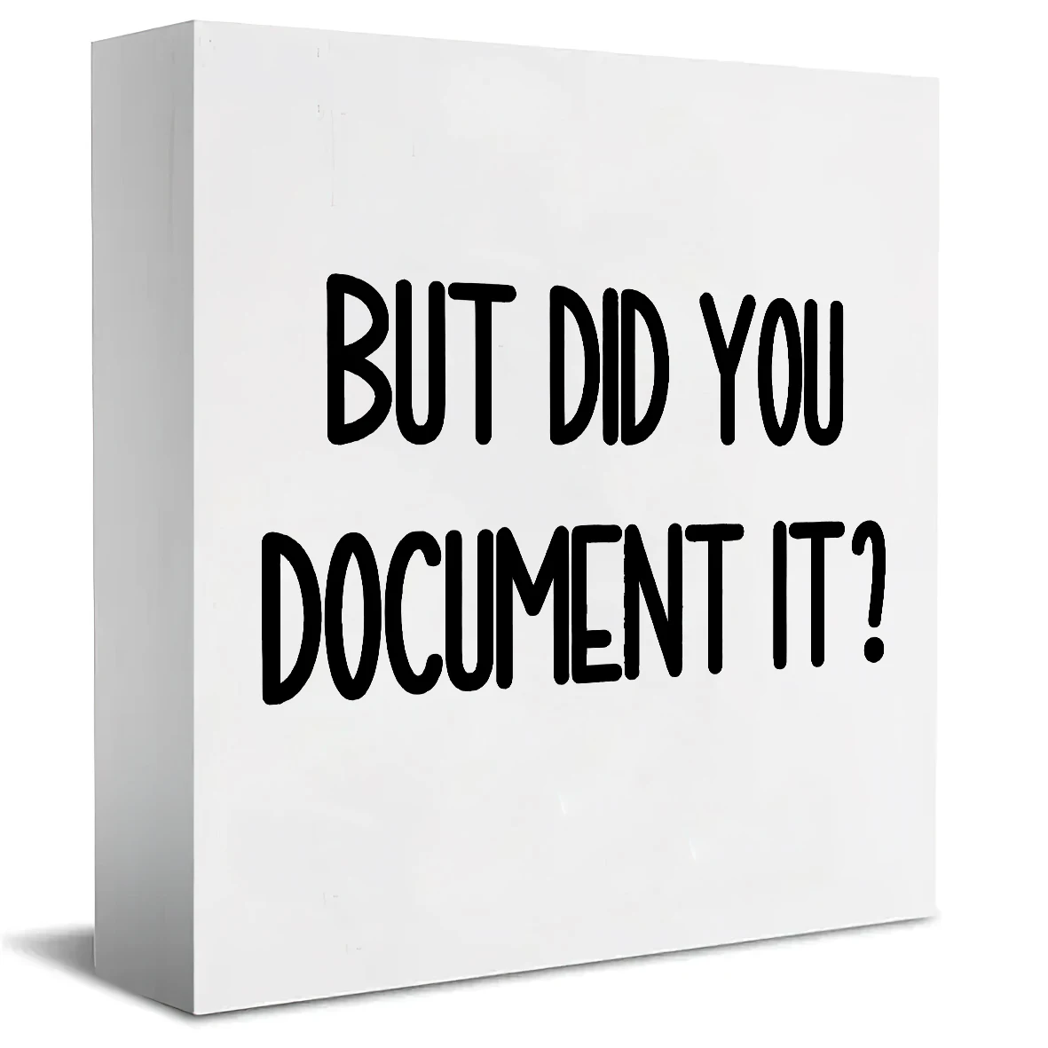 1 قطعة الخشب ولكن هل توثيق ذلك علامة ديكور مضحك مكتب صندوق خشبي تسجيل ديكور مكتب المنزل ريفي مزرعة مربع مكتب