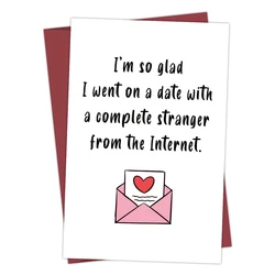 Romantic Anniversary Card,A Date With A Complete Stranger,Funny Online Dating Card for Valentine's Day,Birthday Greeting Cards