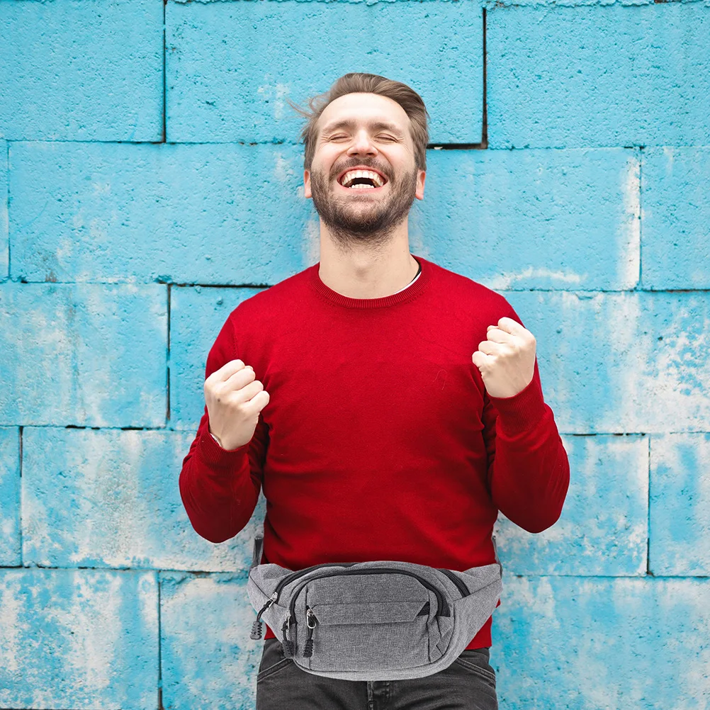 

2pcs Single Shoulder Bag Waterproof Oxford Cloth Waist Pouch Large Capacity Sports Storage Bag For Outdoor Running Male Cross