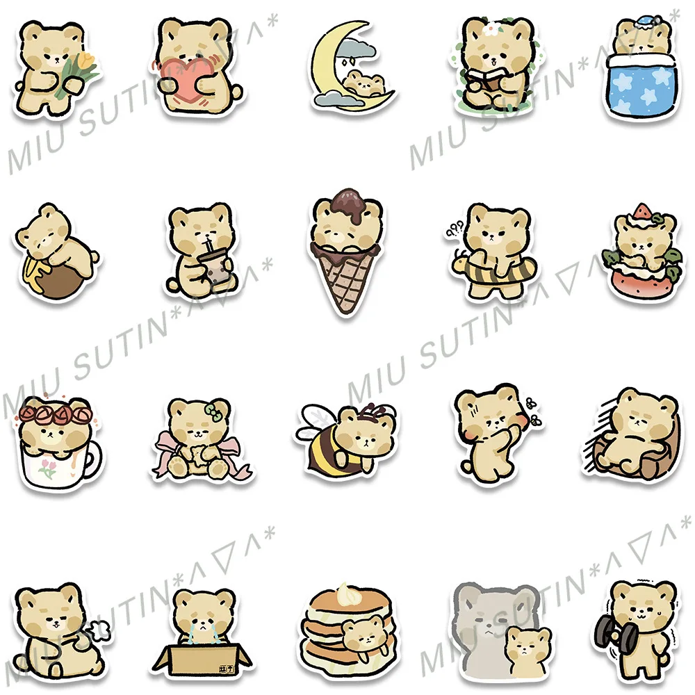 40 stuks schattige cartoon beer stickers voor kinderen leuke stickers waterdichte laptop sticker klasprijzen skateboard voor kinderen studenten