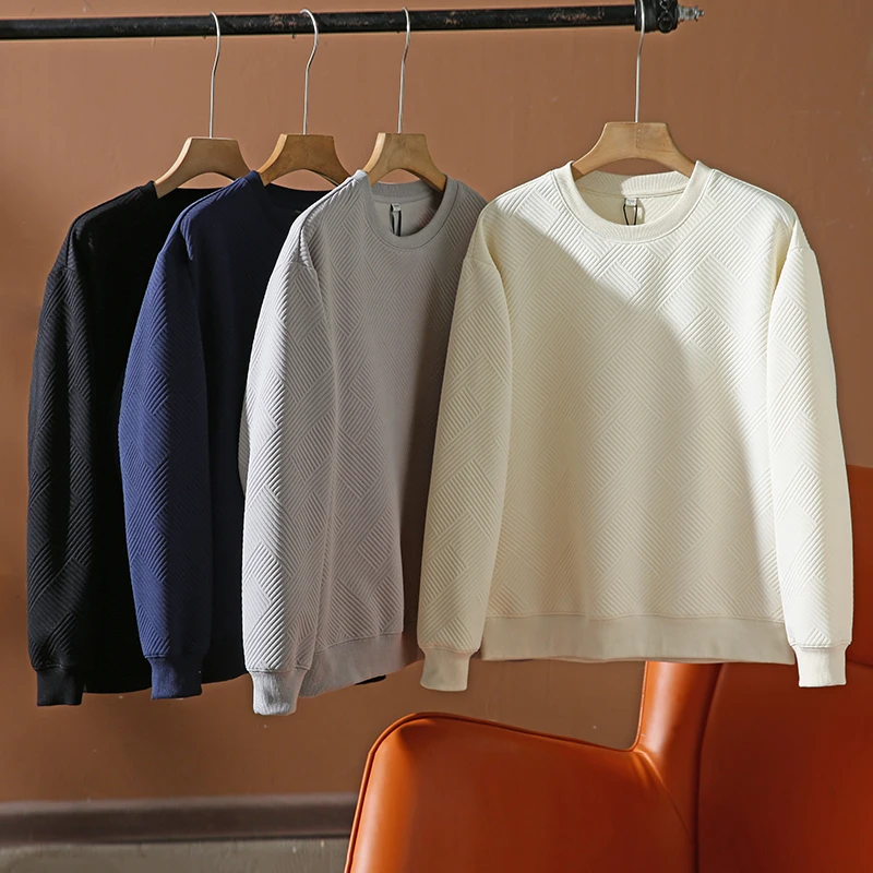 

Premium Air Cotton round Ne Sweatirt Men's Casual Versatile Loose Fit OZ ape Fall New Sle Comfortable Polyester Fiber