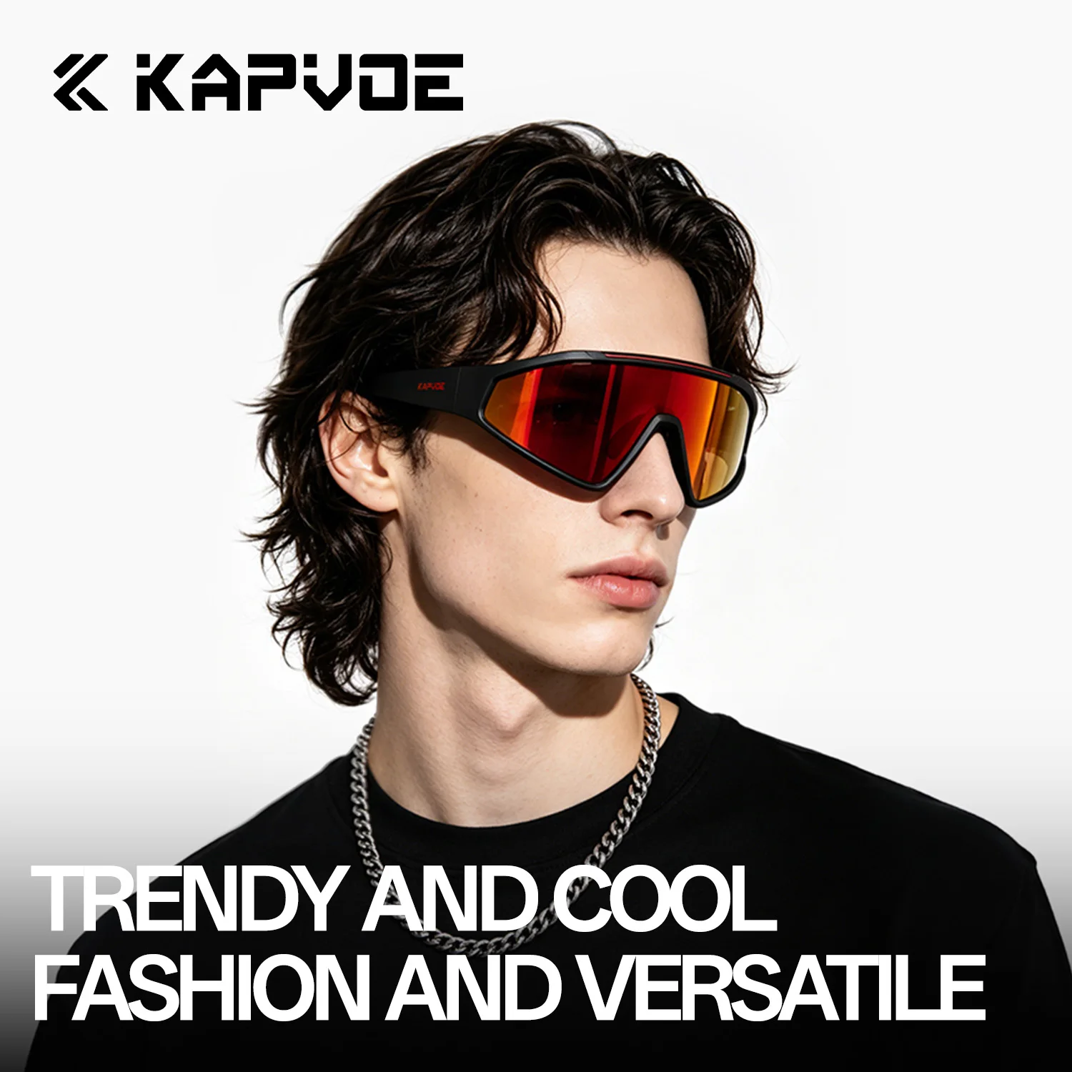 KAPVOE Hot Cycling Sunglasses Sports Glasses UV400 Men Women Night Riding Cycling Glasses Baseball Camping Stylish Golf Goggles