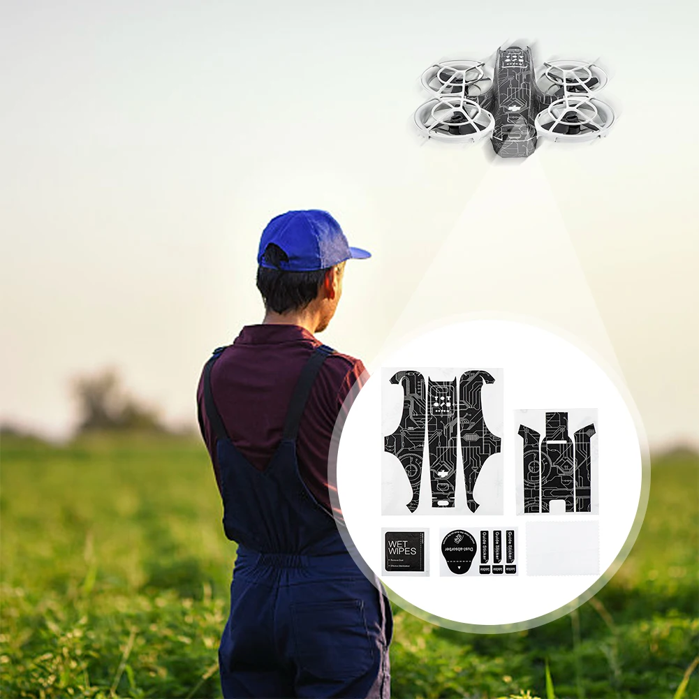 Набор виниловых наклеек, красочные декоративные наклейки, комбинированная защитная пленка от царапин, защитная пленка для тела для аксессуаров DJI Neo