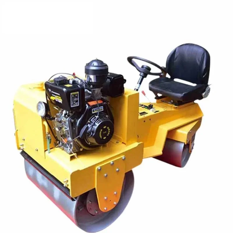 Popular Walking Behind Double Drum Roller Two Wheel Road Roller Ride on Road Roller