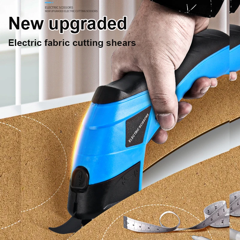 3.6V 2000mah Cordless Electric Scissors Usb Rechargeable Powerful Shears Cutting Tool for Fabric Cardboard Carpet Leather Blades