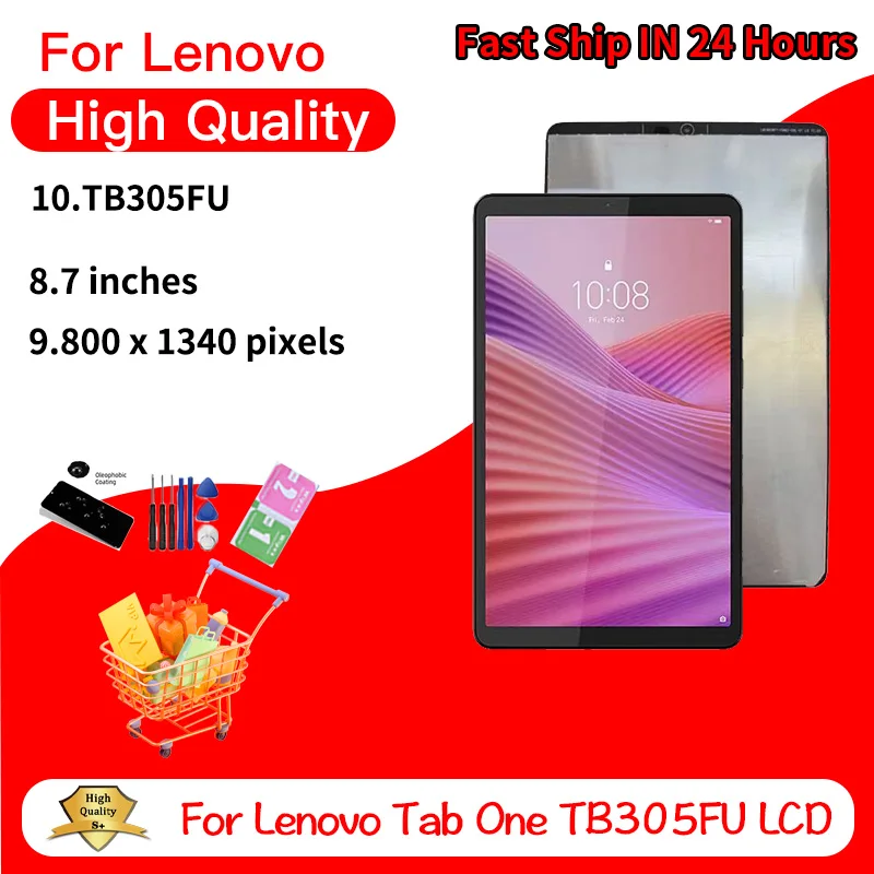 8.7' New For Lenovo Tab K9 TB305XU TB305 LCD Display Touch Screen Digitizer Assembly For Lenovo Tab One 2025 TB-305 TB305FU