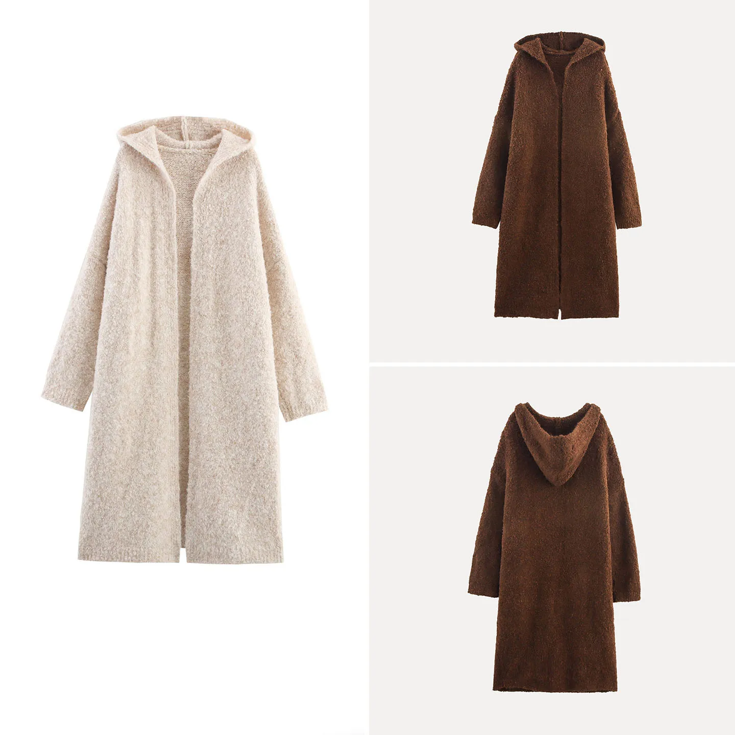 

Long Knitted Hat Circle Fur Women's Windbreaker Coat Autumn New Arrival Z Commute Sle Straight Cut Long Sve Coat