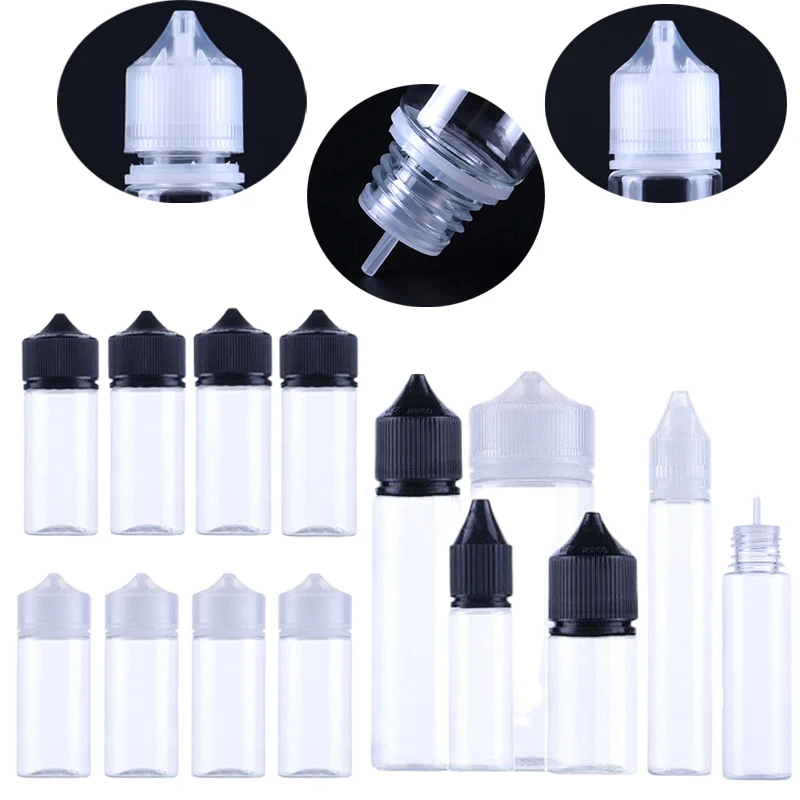vape juice bottles empty 100ml 10Pcs Empty 10/15/30/60/100/120ml Plastic Dropper Bottles W/ Childproof Cap  Clear E Eye Containers For Juice Liquid Vape Oils