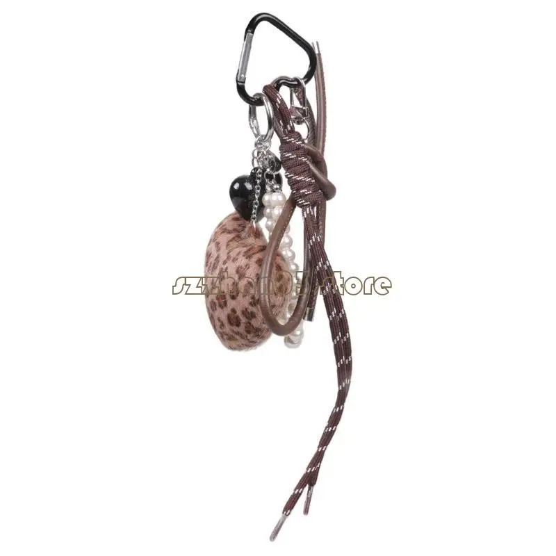 367C Artificial Leather Heart Bag Accessory Leopard Print Holder For Women Gift Giving Occasions