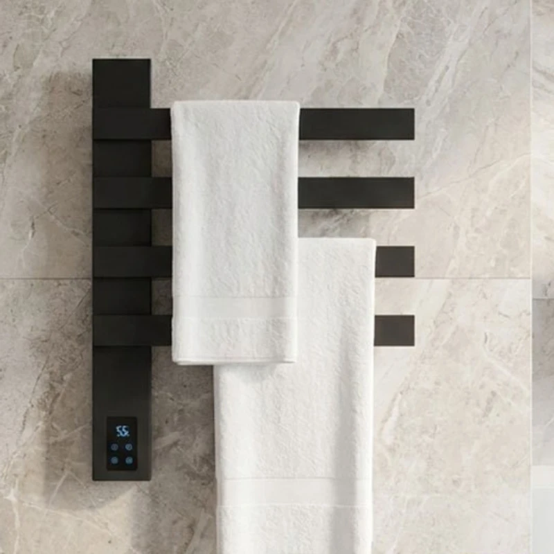 Stainless Steel Thermal Towel Rack Antibacterial Towel Warmers Waterproof Electric Clothes Rack Durable Cloth Dryer Household