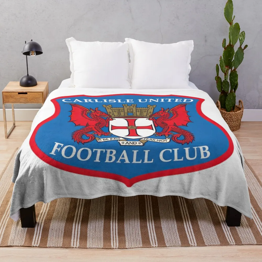 

Carlisle United Badge Throw Blanket Sleeping Bag Moving Bed linens Summer Beddings Blankets