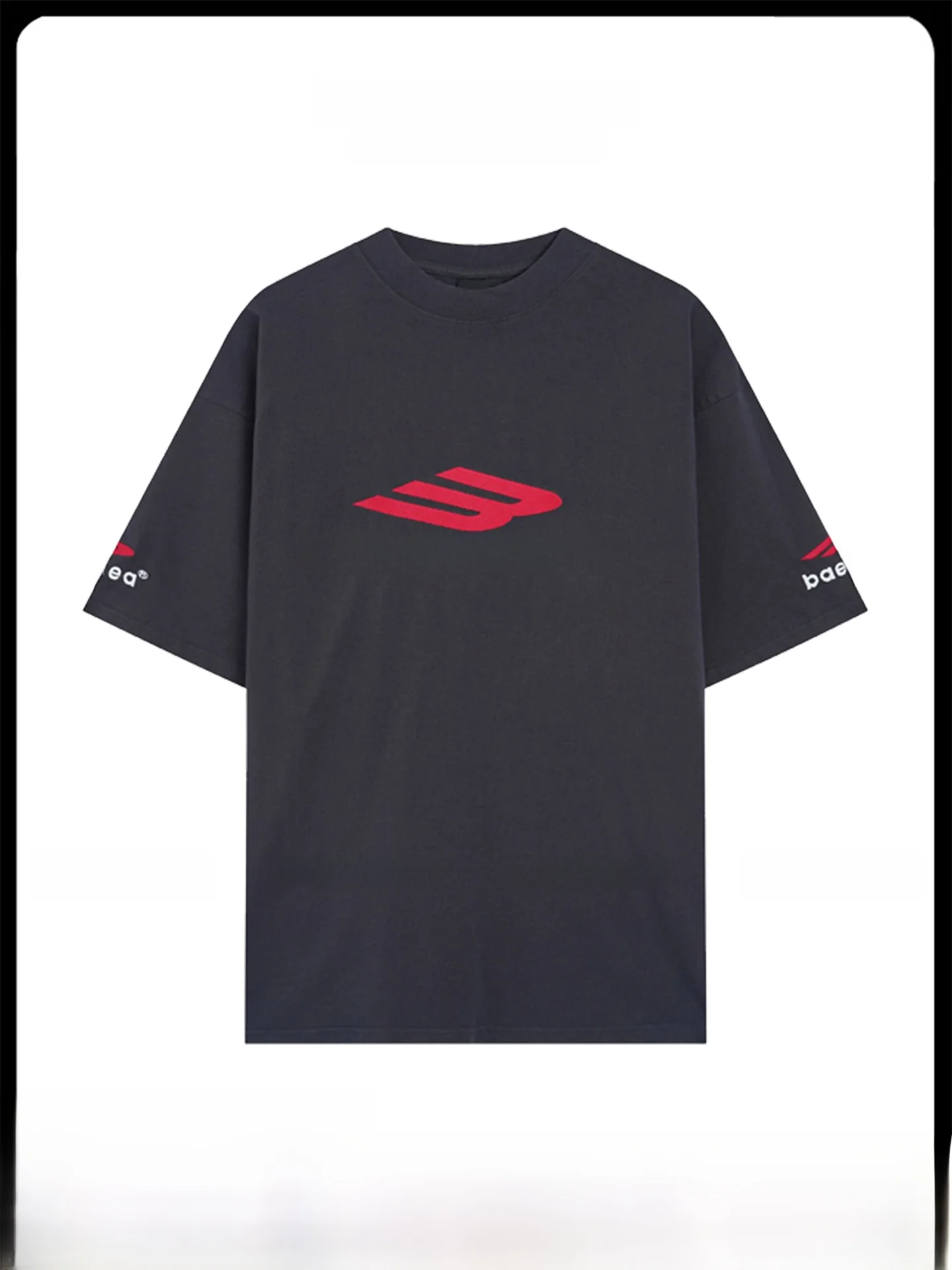 BAEEMAIEA Paris Short Sleeve Embroidered T-Shirt Unisex Loose Fit Casual Top Fashion Urban Style Cotton round Neck T-Shirt