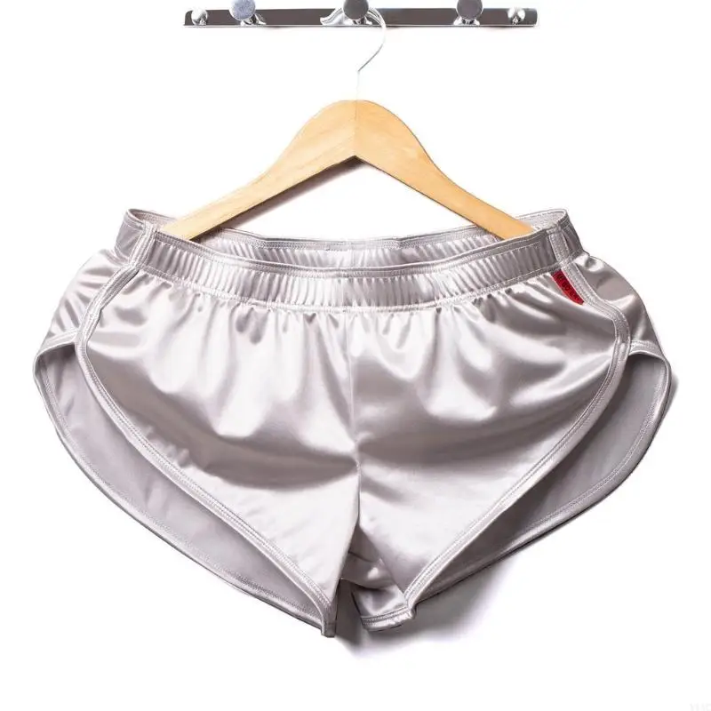 속옷 복서 남성의 부드러운 브리핑 부드러운 잠옷 반바지 측면 분할 바닥 Y1AC