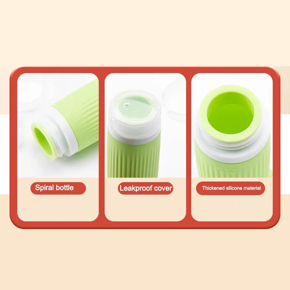 Portable 90ML Silicone Refillable Bottles Visible Design Squeeze Lotion Container Large Capacity Shower Gel Lotion Bottle Travel